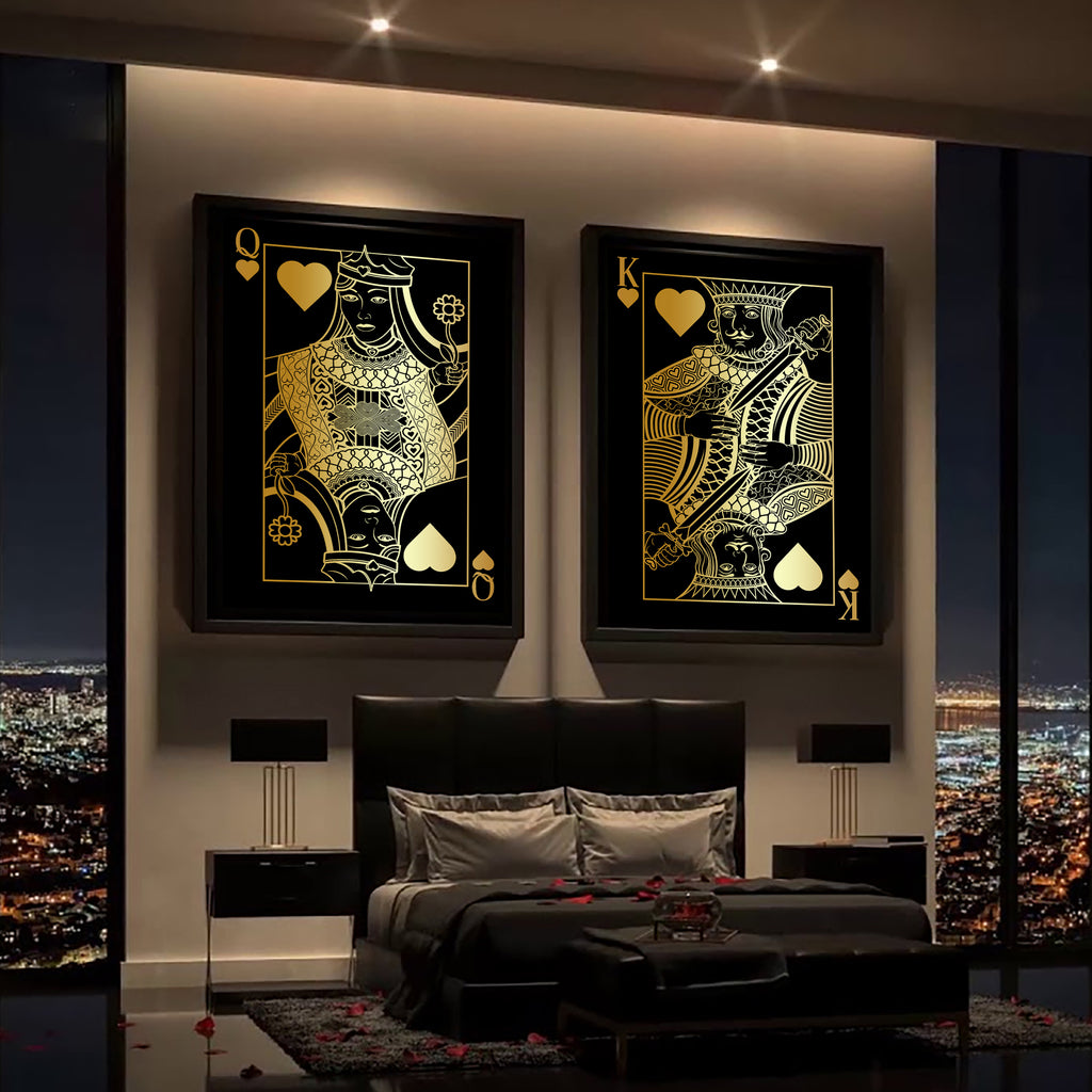 ByDesignStudio's tweet image. King &amp;amp; Queen of Hearts Gold 2 Piece Gallery Canvas Wall Art Set  
by By Design Studios. 
Shop now 👉👉 shortlink.store/ypri4i8gojtz