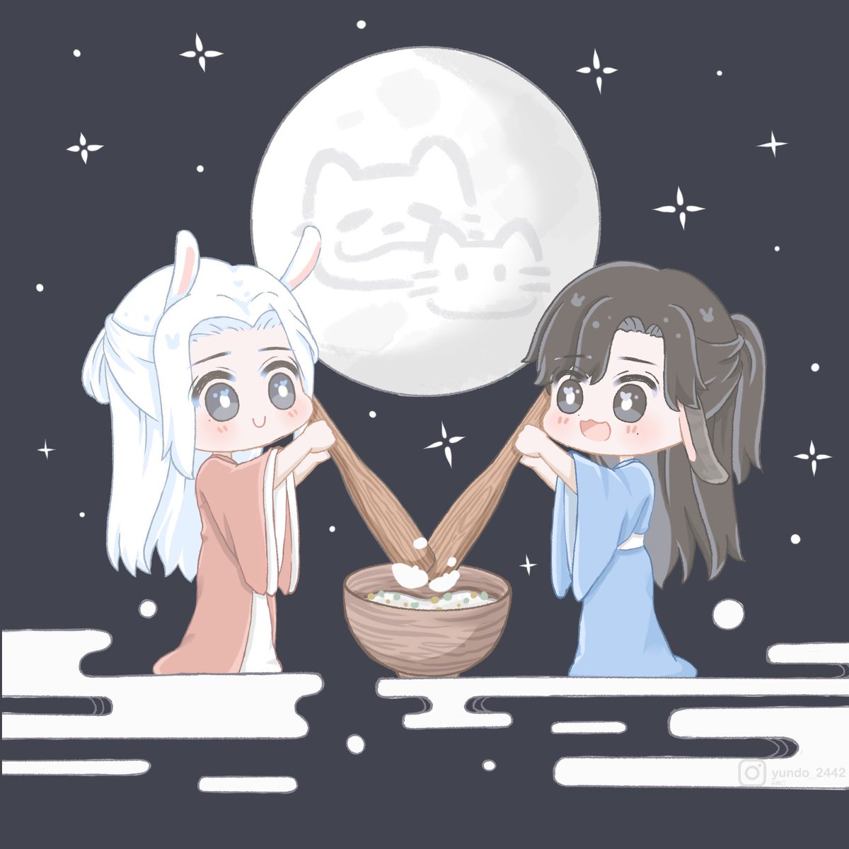 Yundo_2442's tweet photo. 🥮🌙💫
中秋快樂～
晚了幾天，太忙了！
#wenzhou #溫周 
#俊哲 #junzhe 
#浪浪钉 #LLD 
#WordOfHonor https://t.co/bWmKvo61It