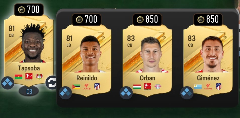 easysbc's tweet photo. 😡 Don't you hate it when you find an SBC Solution. Only to find some players prices have spiked?

😎 We've got a solution

Press 🔄 next to any player who's price has gone up on our website, we will generate an alternative option https://t.co/jcwISDYDmo