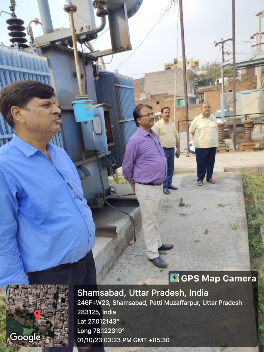 अनुरक्षण माह के अंर्तगत शमशाबाद उपकेन्द्र का prevatative maintinance के कार्यों का सत्यापन/अनुश्रवण मुख्य अभियन्ता एवम अधीक्षण अभियंता, फतेहाबाद द्वारा बारीकी से किया गया तथा बेहतर व्यवस्था बनाने हेतु आवश्यक दिशा निर्देश भी दिए।