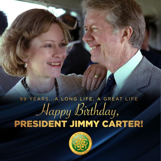 99 Years...A Long Life, A Great Life. Happy Birthday, President #JimmyCarter! @cartercenter