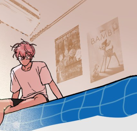 <봉구꽃 >봉구 방에 붙여진 포스터는 센과 치히로의 행방불명 / 디즈니 애니메이션 '밤비' 센과 치히로의 행방불명은 밤비가 좋아하는 영화라고...