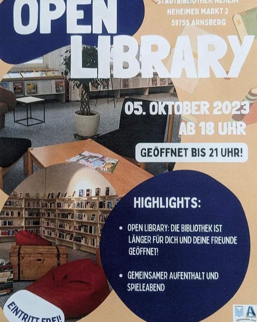 RalfPaulBittner's tweet image. #openlibrary #bibliothek #stadtbibliothek #neheim #mischdichein #jugendpolitik