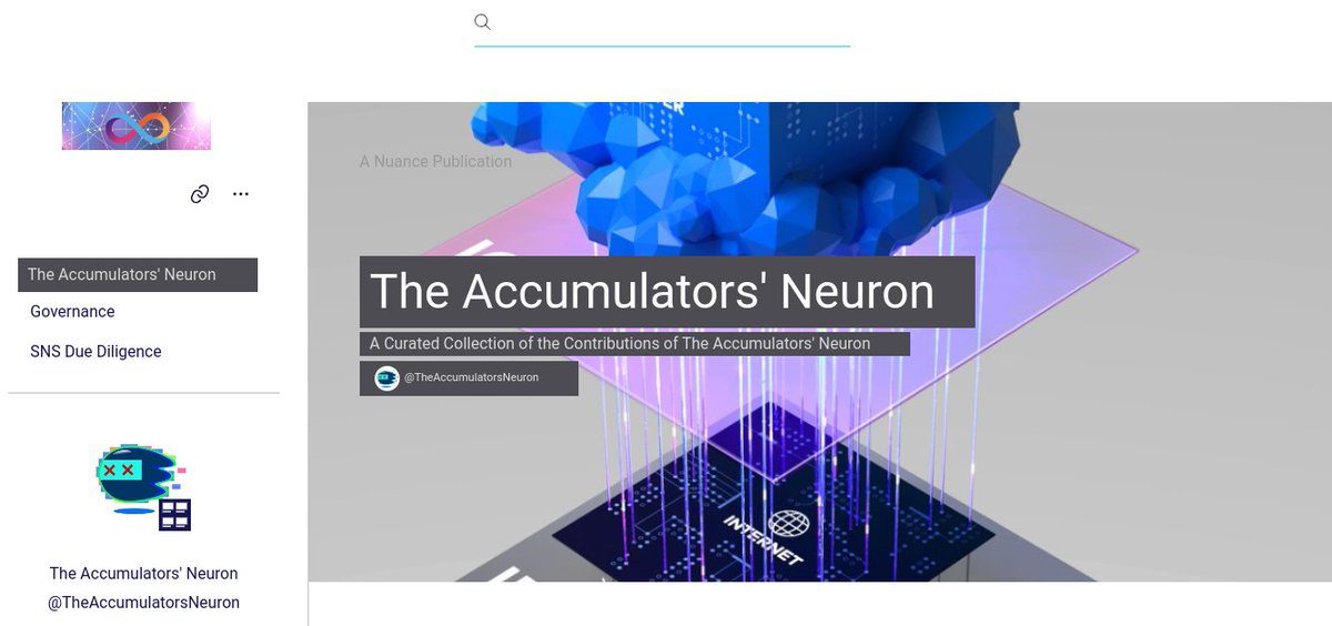 🔊 Were thrilled to announce Nuance's latest publication.

<a href="/accumulatingicp/">accumulating.icp</a> 

They're providing real value to the #ICP ecosystem with their thorough due diligence on upcoming #SNS Swaps. 

Now you can reward their efforts with an applause 👏

nuance.xyz/publication/Th…