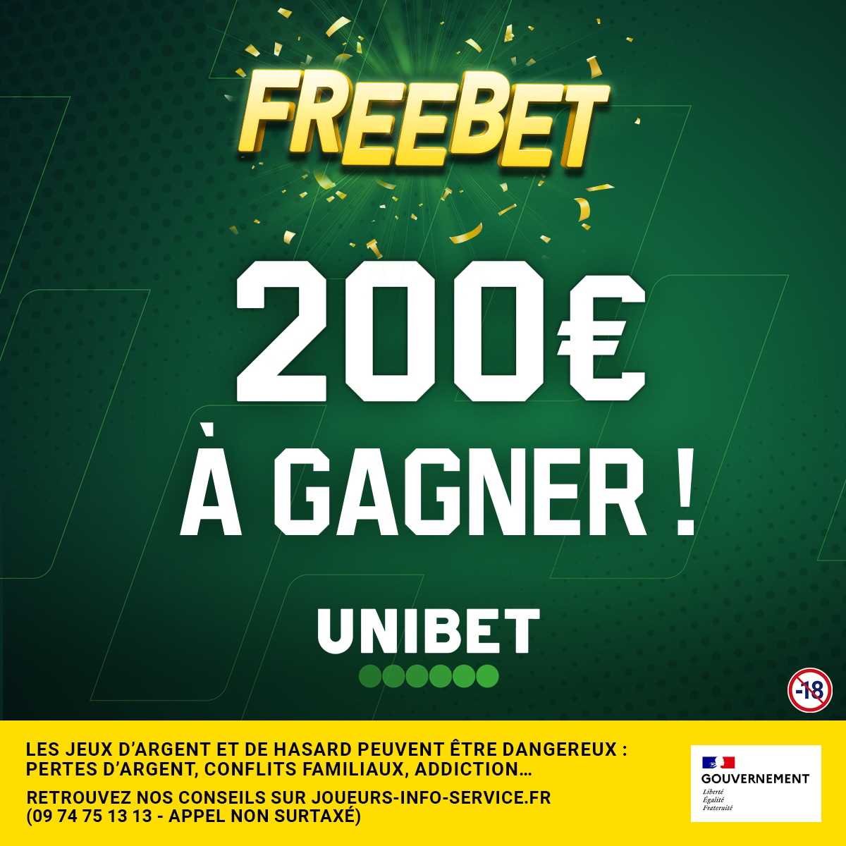 🔥 10 x 20€ à gagner pour conclure ce week-end en beauté !!

👉 RT + #FreebetUnibet + pseudo
