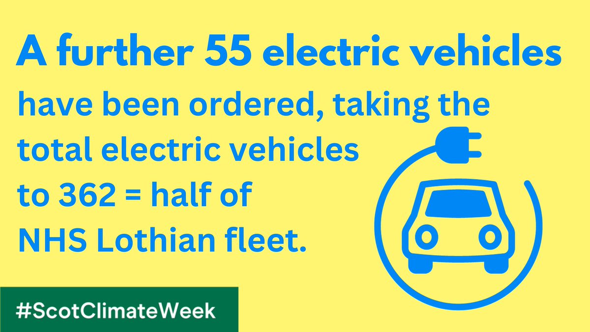 Electric vehicles are not only more cost effective in the long run, but they are also better for the environment. You can read about NHS Lothian mission to improve sustainability on our website: ow.ly/1Kcs50POvt1 #ScotClimateWeek