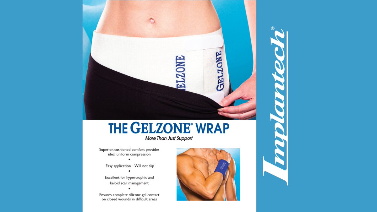 Gelzone® is indicated for use in the management of keloid and hypertrophic scars.It may be used prophylactically to help retard the formation of such scars.It is also indicated for compression healing and musculoskeletal support. #implantech