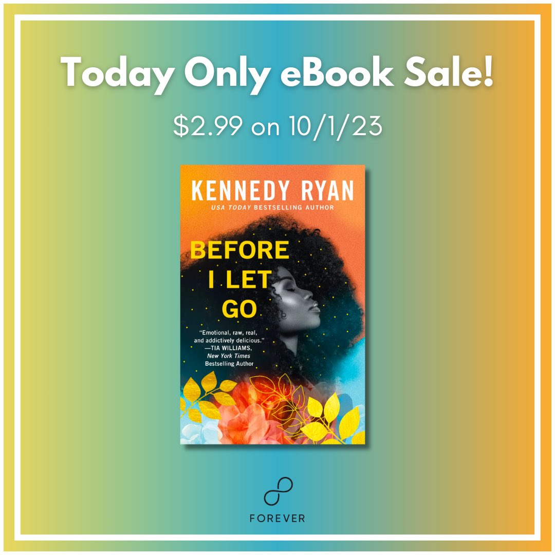 Before I Let Go ebook is on huge sale today only . US &amp; CA only. 

geni.us/BILGForever

🧡Book of the Month Club selection
🧡NPR Best Books of 2022
🧡EW Best Romances of 2022
🧡Washington Post Best Romances of the Year
🧡Publishers Weekly Best Romance Books of 2022