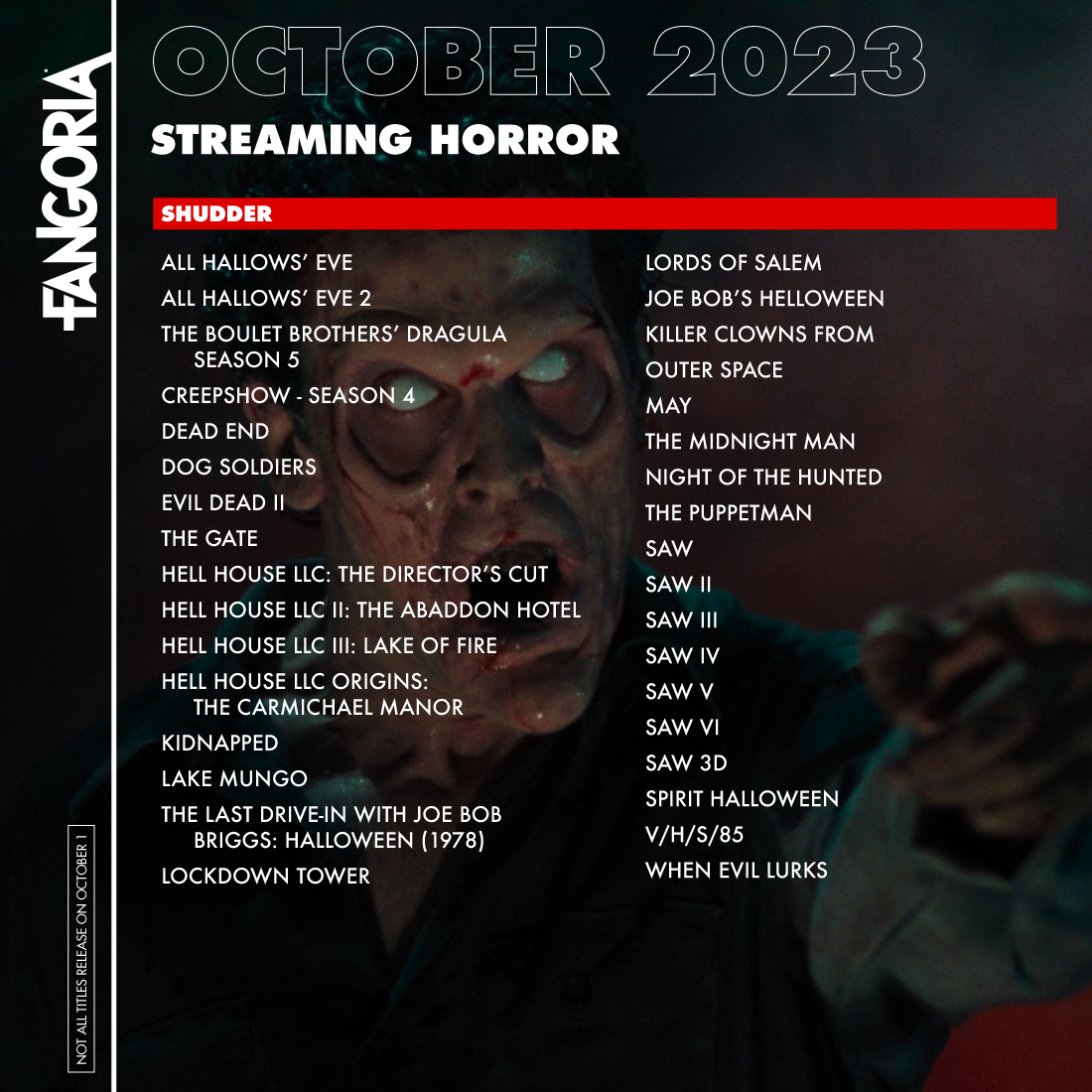 FANGORIA's tweet photo. 📆😱 New month, a new guide to all the horror hitting streaming platforms this month. October is packed with spooky goods! What are you adding to your watchlist? (1/2) https://t.co/cTDMdkv3EH