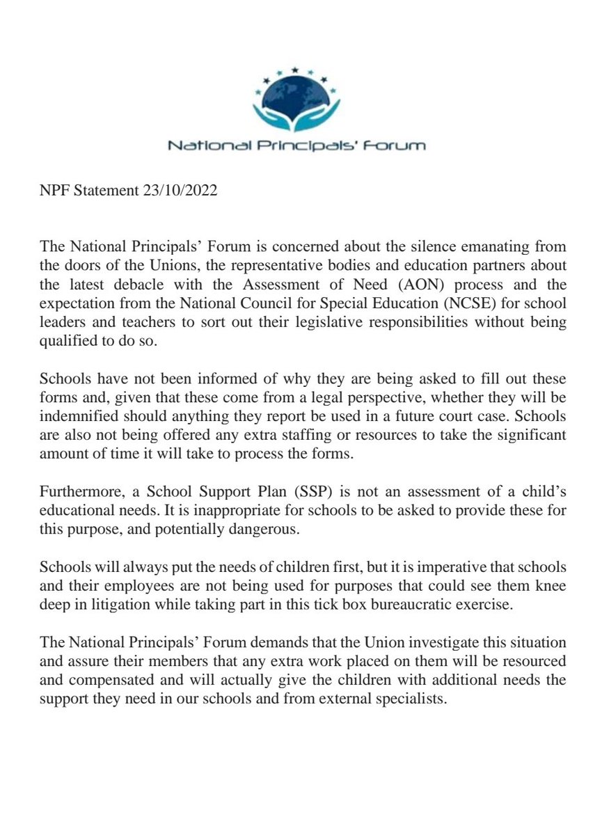 National Principals' Forum tweet media