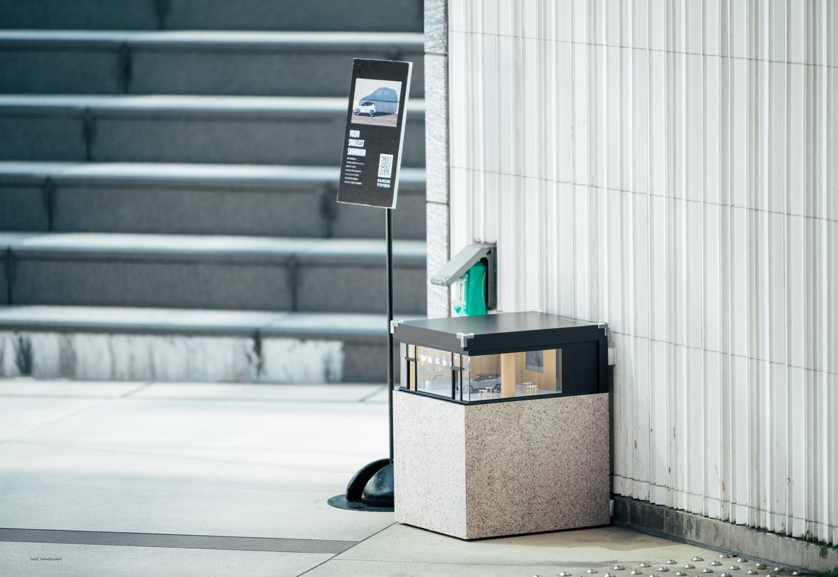 last_landscape's tweet image. #smallest
①AM9:00　②AM11:00-OPEN　③PM6:30　④PM8:00-CLOSE

&amp;lt;No.176&amp;gt;VOLVO SMALLEST SHOWROOM NAGOYA（2023.9.20-10.1）#EX30  #大名古屋ビルヂング