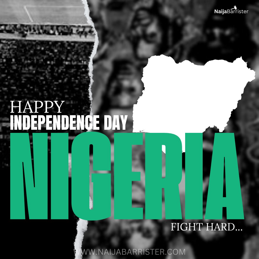 May the Spirit of Unity and Our Strive for Freedom Continue to Fuel Our Quest to do Right.

Happy Independence Day, Nigeria!

#naijabarrister
#happyIndependenceDayNigeria
#happyindependenceday