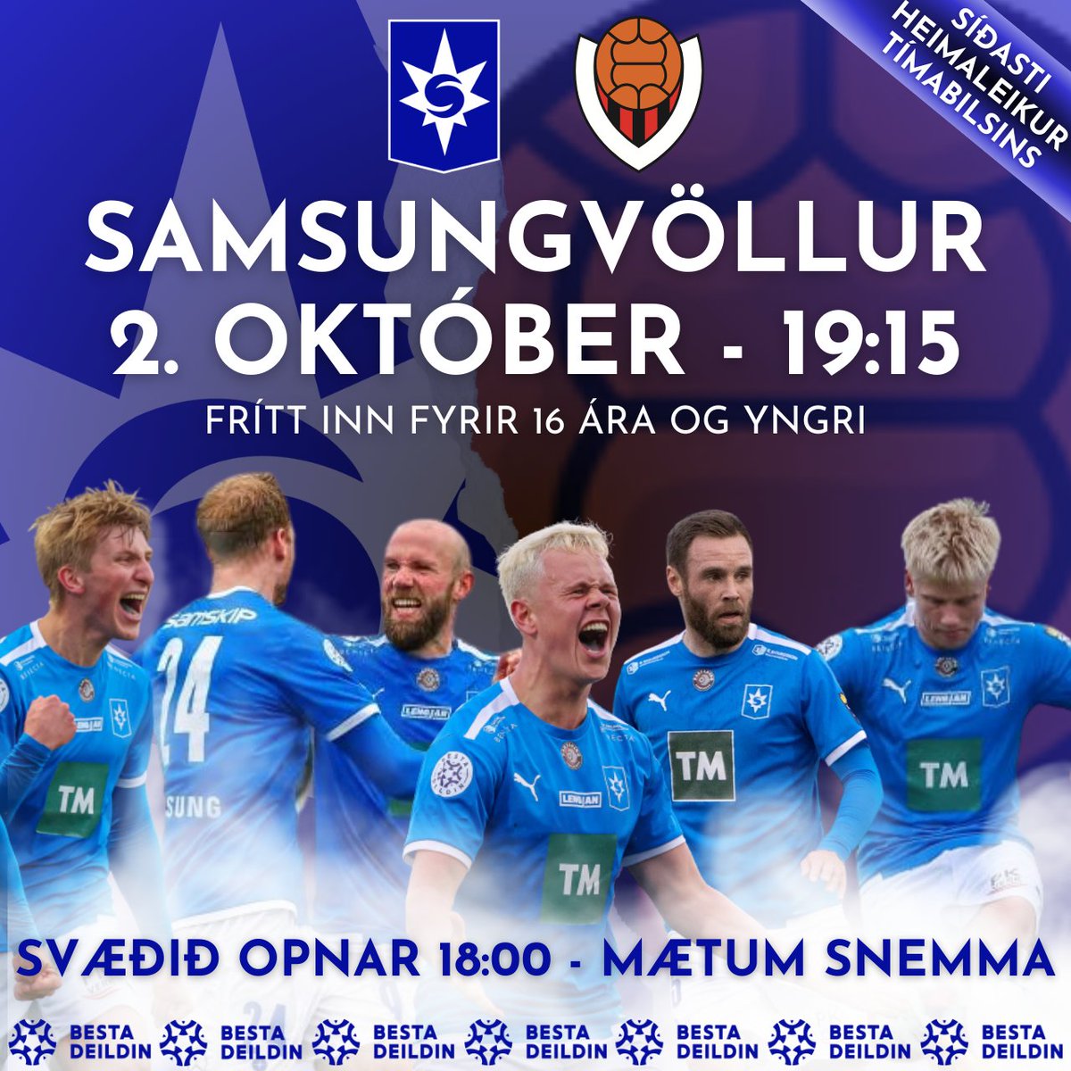 Lets go! Á MORGUN

Fjölmennum á SAMSUNGVÖLL þegar Víkingur R. mæta í heimsókn. Leikurinn hefst kl. 19:15 en svæðið galopnar kl 18:00! 

#InnMedBoltann

Fulla ferð 💙