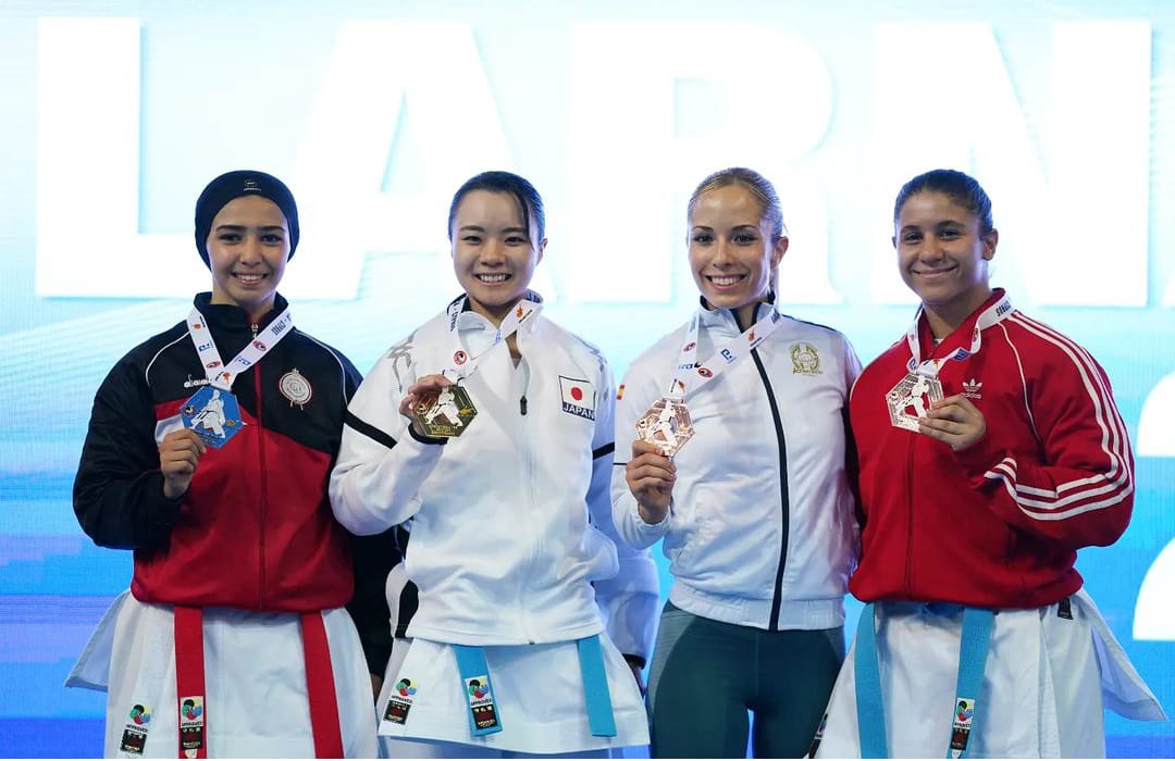 La karateca emeritense Nuria Escudero (<a href="/nuriaescudero13/">Nuria Escudero Solis</a>), bronce en la Liga Mundial, que se ha disputado en Chipre.