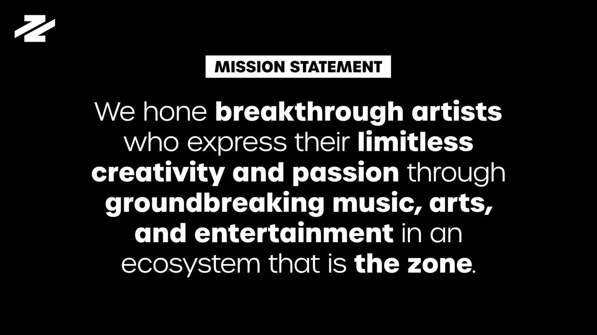 “To be able to achieve this, it is our mission at 1Z Entertainment to hone breakthrough artists who express their limitless creativity and passion through groundbreaking music, arts, and entertainment in an ecosystem that we call - the zone.”