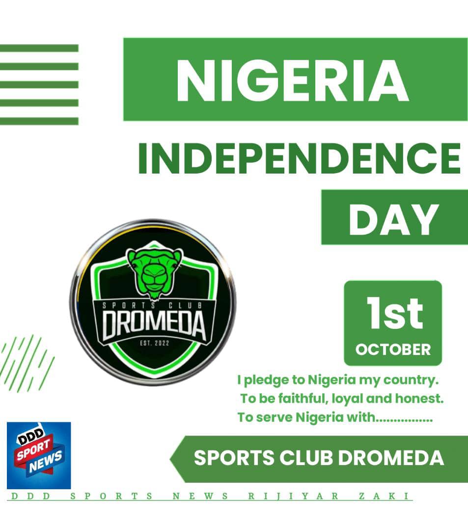 🇳🇬🎉 Happy 63rd Independence Anniversary, Nigeria! 🥳🎈

As we cherish democracy, let's celebrate the unity that football brings to our diverse nation. 🇳🇬❤️ #NigeriaIndependence #FootballUnites
#DromedaSports