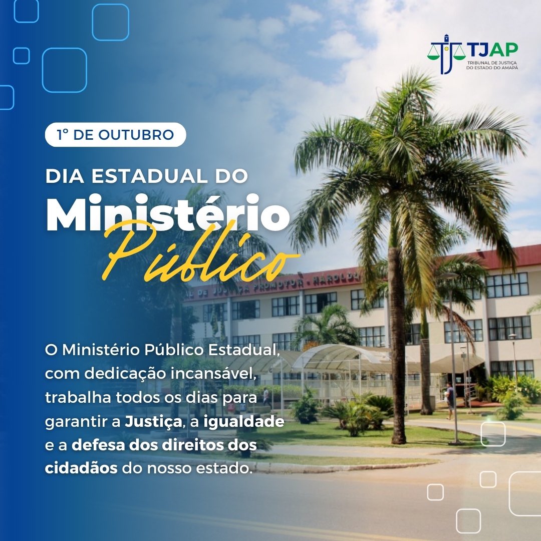 Tjap_Oficial's tweet image. 👏Hoje, dia 1º de Outubro, queremos parabenizar o Ministério Público do Estado do Amapá pelos seus 32 anos de história. 

Nossos parabéns ao @mpapoficial 

#homenagem #mpap