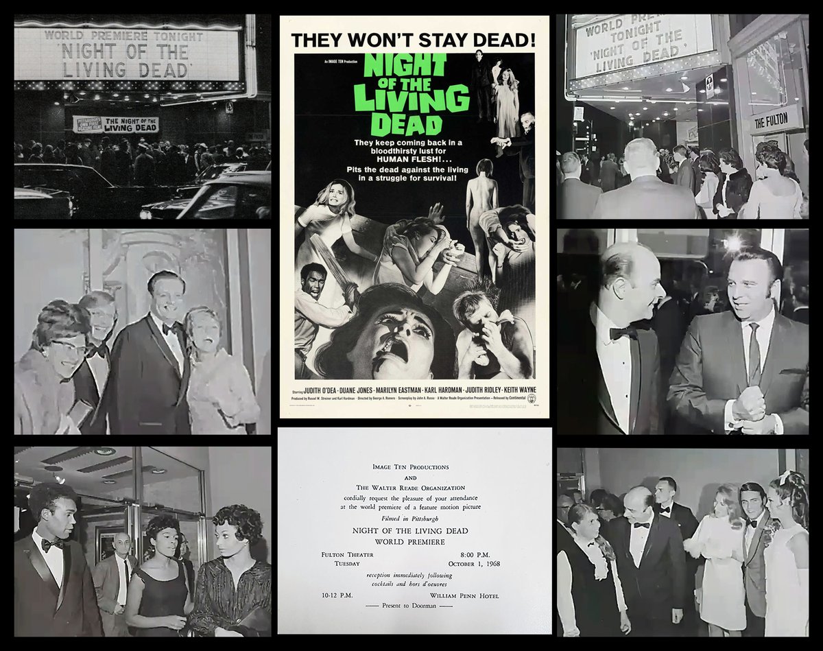 55 years ago on this date, October 1st, 1968. Night of the Living Dead has its World Premiere at the Fulton Theatre in Downtown Pittsburgh. Happy Birthday to #NightoftheLivingDead! Image Ten would like to say THANK YOU to all the fans for keeping the dead alive! 💀
