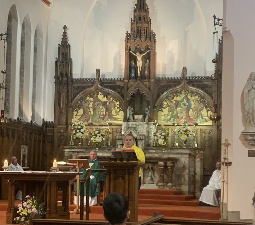 SeftonPilgrim's tweet photo. Thanks to Fr Kevin and @HolyFamilyRCSou for letting us speak at Masses this weekend about the work of Coach 7 and why Lourdes is amazing! Thanks also to the generosity and kindness of parishioners. https://t.co/izHWdKaYiV