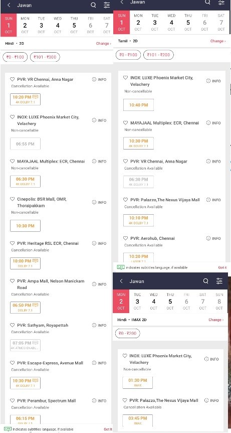 #Jawan HYSTERIA IN CHENNAI 🔥 

All Shows Have Been Sold In Chennai Even On 25th Day, This Is Not A Movie Its Tsunami
#JawanCreatesHistory #JawanBlockBuster