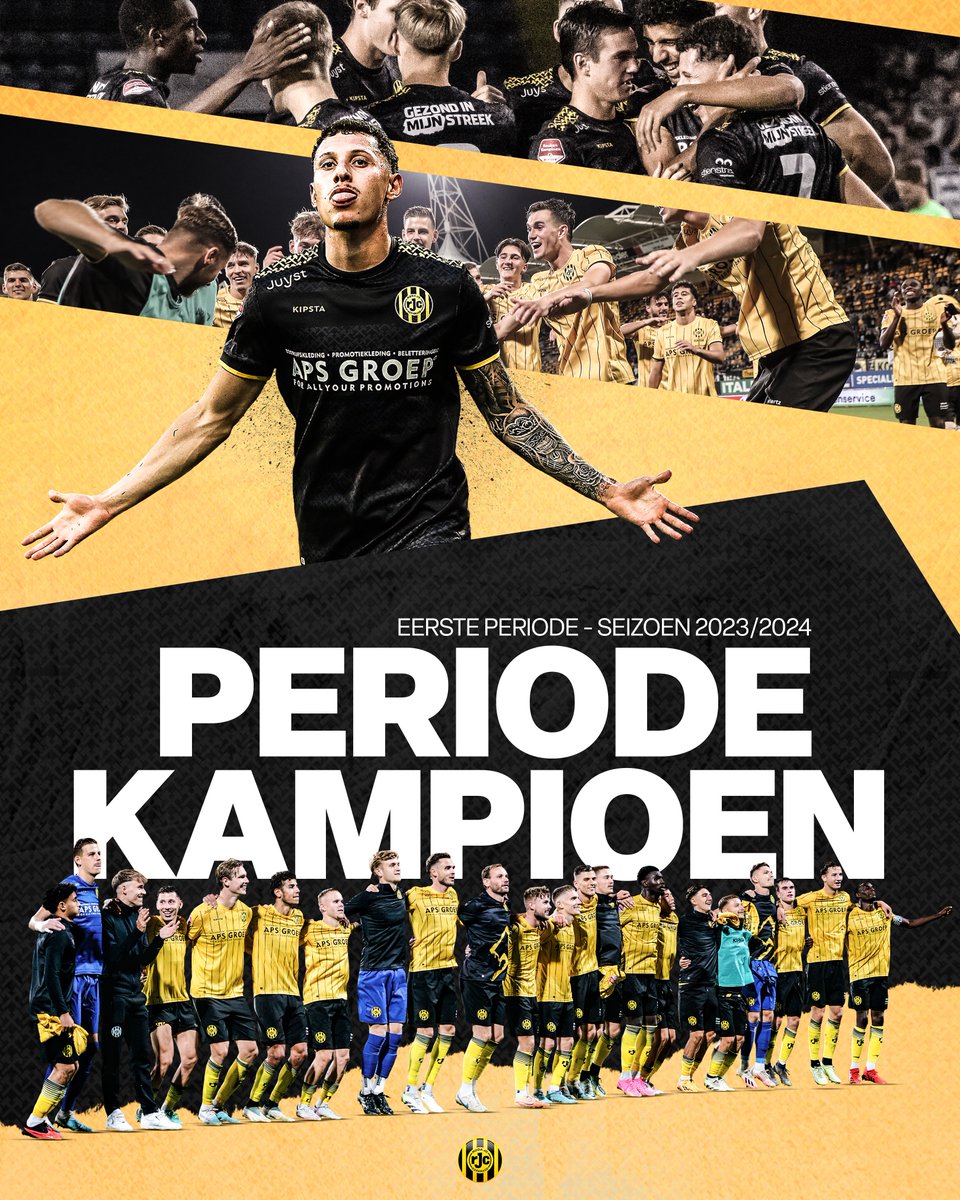 ⚒️ 𝗣𝗘𝗥𝗜𝗢𝗗𝗘𝗞𝗔𝗠𝗣𝗜𝗢𝗘𝗡𝗘𝗡!

Roda JC wint de eerste periodetitel van dit seizoen 💛🖤

#RodaJC