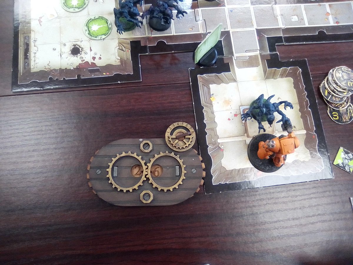 MountainGremlin's tweet photo. In store games of Space Hulk. Epic moment as lone Terminator accounts for sixteen genestealers. Although the mission was lost he should be honoured nonetheless.

#oldhammer
#spacehulk https://t.co/qbDfkYjpfk