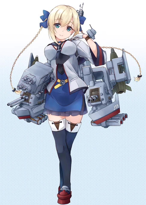 昔描いた結構お気に入りだけど微妙なポジションゆえ本に収録しにくいオリジナル艦娘のスモーランドさん 