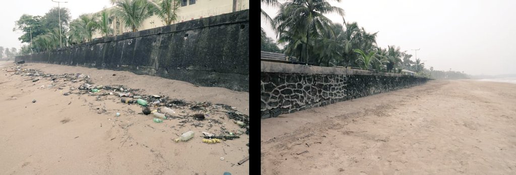 #SeaTheChange
As a part of #SwachhataPakhwada, 476 Trainees, Staff & families of @IN_Hamla, 20 Volunteers from @shakti_plastic & 199 students from nearby schools cleaned #Aksa & #Marve beach stretch of 12KSqMts and collected 03 tonnes of waste 
#SwachhataHiSeva
#HamlaHappenings