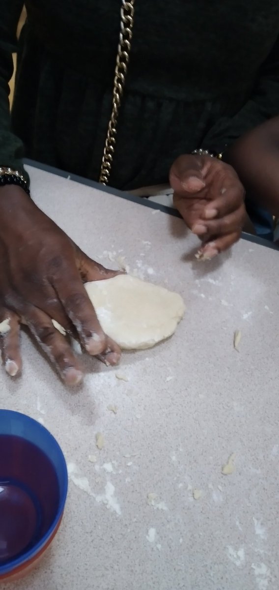 TrinityMboro's tweet image. In breakfast church we made flatbread to remind us that Jesus is the bread of life