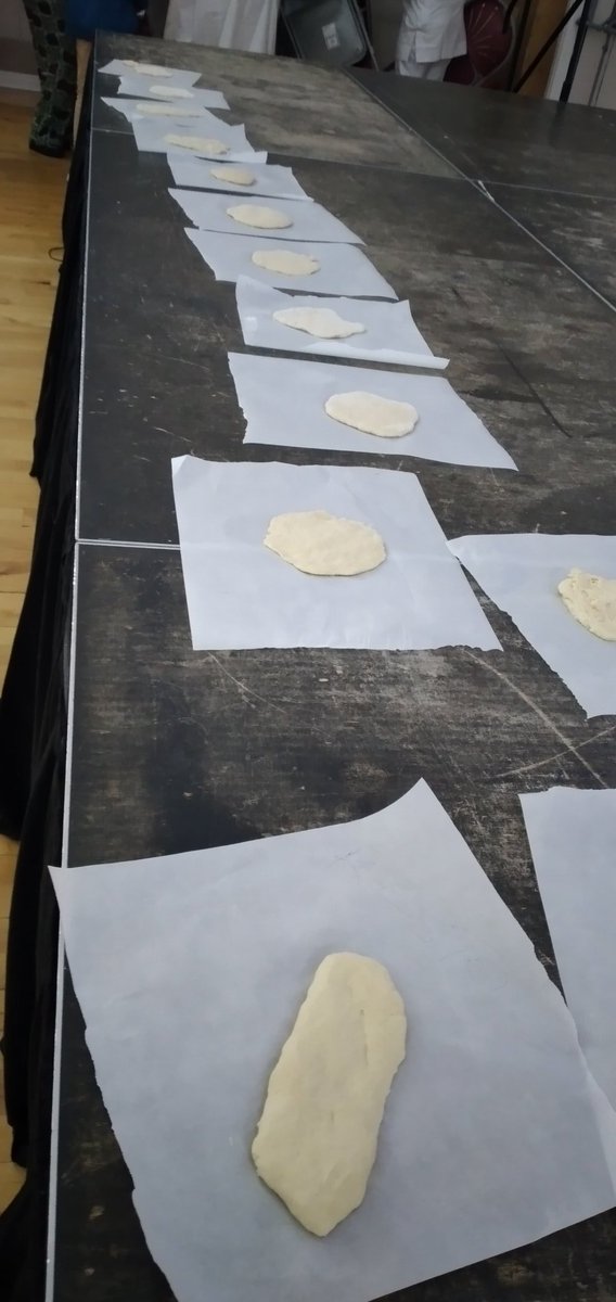 TrinityMboro's tweet image. In breakfast church we made flatbread to remind us that Jesus is the bread of life