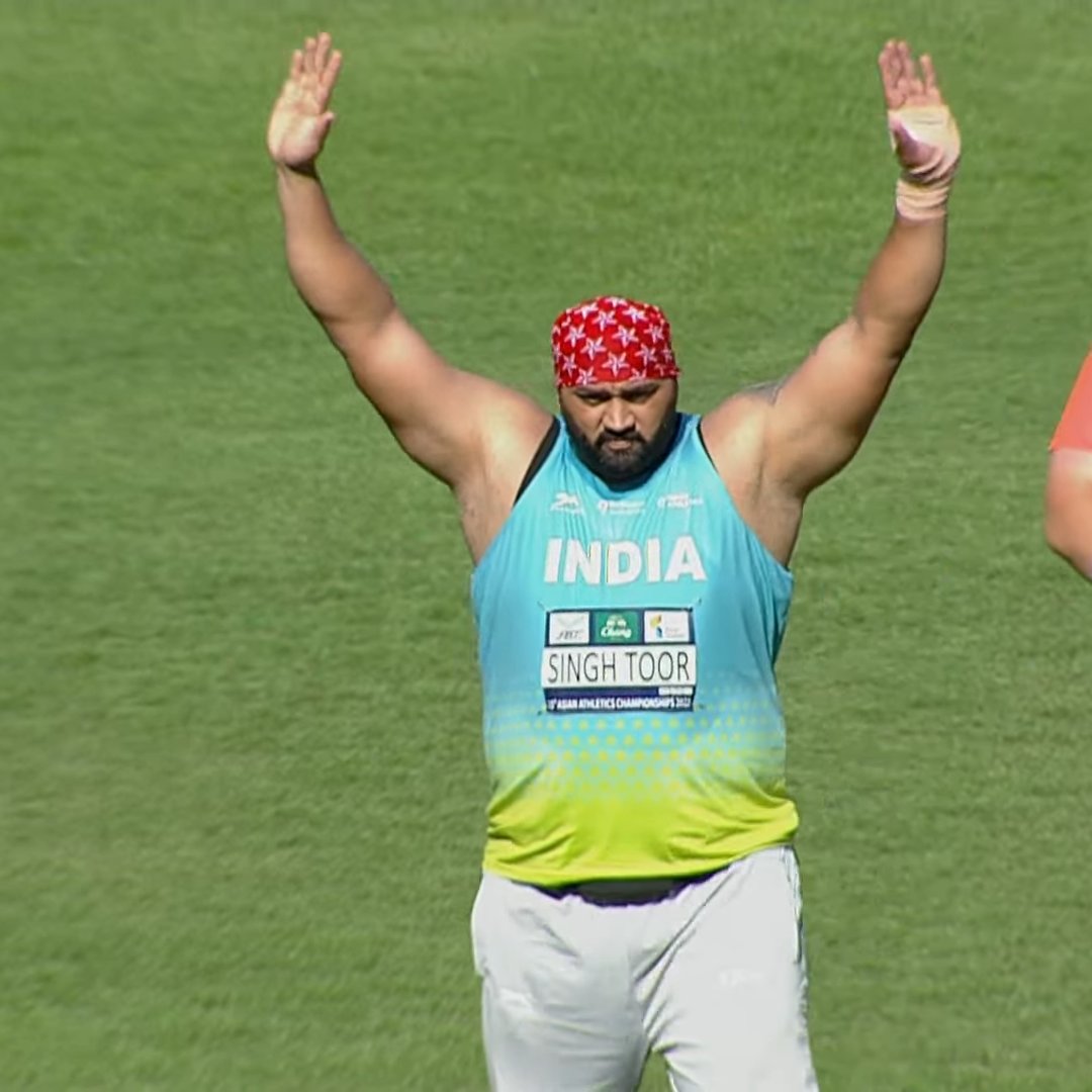 #MedalAlert 

Tajinder pal Singh Toor has won gold medal in his final shot in Shot Put Final #AsianGames2023 
#goldmedal