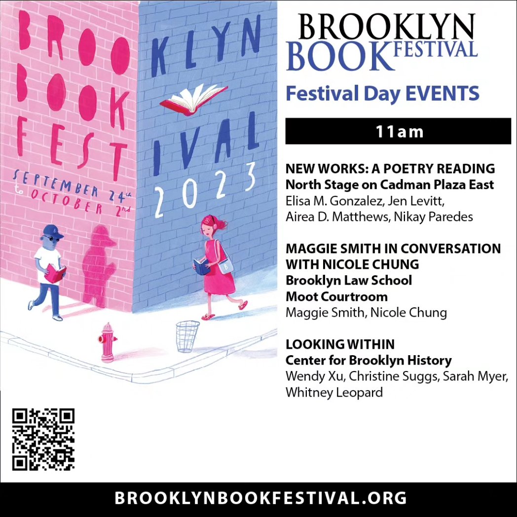 Festival Day is today! Join us in Brooklyn Borough Hall Plaza and Surrounding Venues for an incredible day of panels and our Literary Marketplace. Join us for these programs at 10 AM and 11 AM!