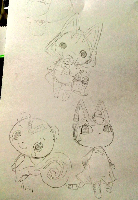 今日は色々ラクガキしてた中で、色を付けたのはいつものパッチでしたん 