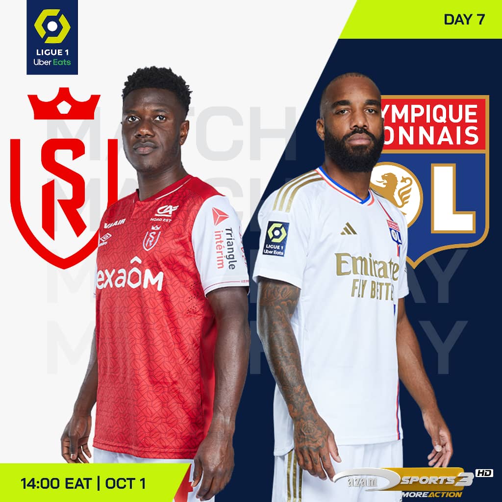 #Reims sits in the driver's seat 1-0 #Lyon as it rests at half time. Catch all the half time analysis and 2nd half live on #AzamSports3HD on @Azamtvug 
#ENTERTAINMENTFOREVERYBODY