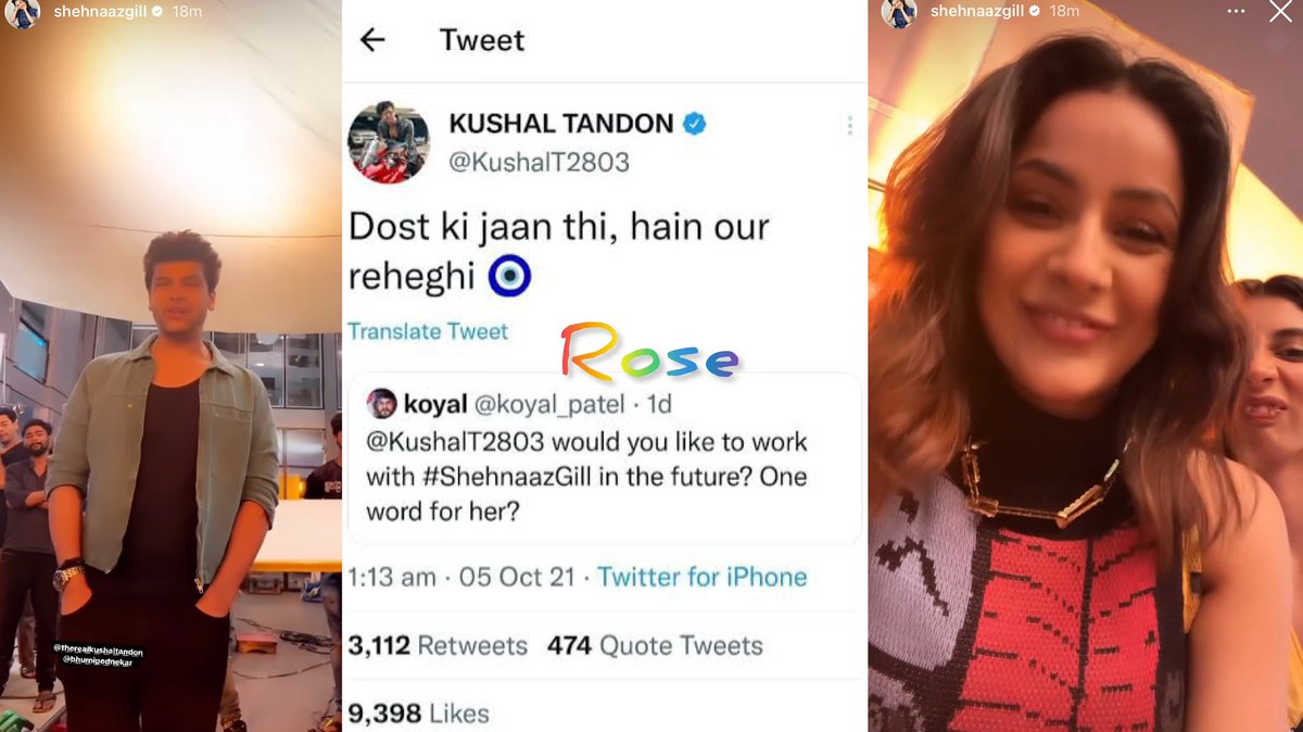 Rose_isFae's tweet photo. Kushal &amp; Shehnaaz met and this reminding me of “dost ki jaan thi, hain aur rahegi”  #SidNaaz ✨ https://t.co/8yfn8tHm0H