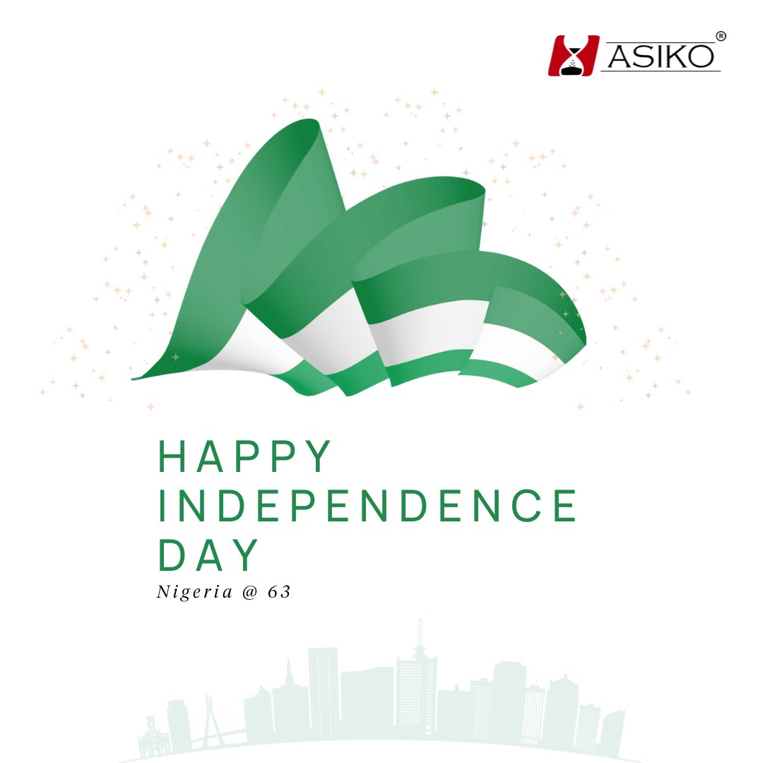 Celebrating 63 years of unity and independence. Happy Independence Day from all of us at Asiko Energy!

#celebration #independenceday