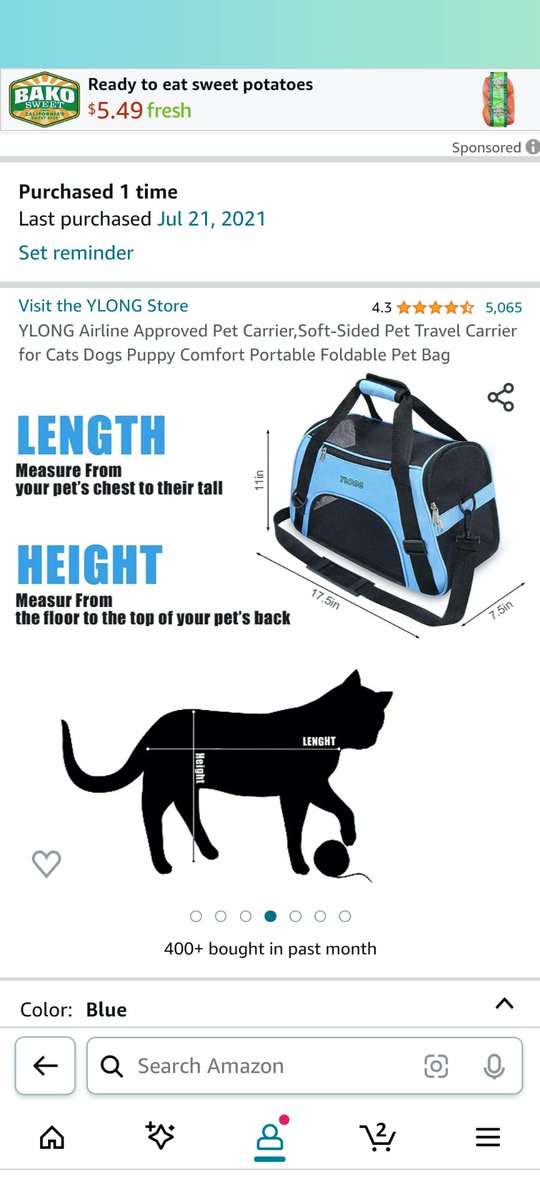 Pictures of the pet carrier. amazon.com/gp/aw/d/B08GKK…