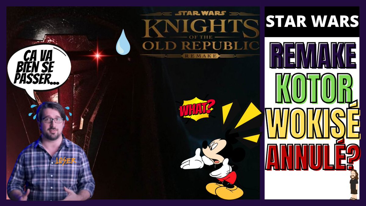 GoldoClak's tweet image. STAR WARS DISNEY ,JEU WOKE KNIGHTS OF THE OLD REPUBLIC REMAKE ANNULÉ?
✨youtube.com/watch?v=fOatwv…✨
#StarWars #Wokisme #Disney #remake #Kotor #jeuxvideo #RPG #Annulé #EnPause #PS5 #SONY #sensibilité #modernité #LUCAS #Marvel #Pixar #BobIger #Woke #Idéologie