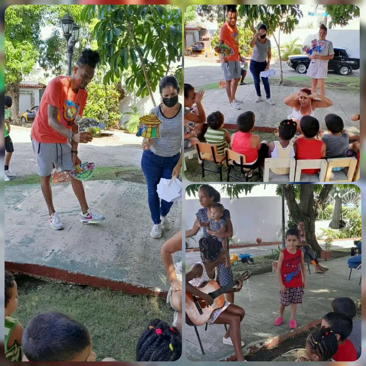 #EducaciónGuanabacoa con los más pequeños de casa en el Hogar de niños sin Amparo filial de fiesta con la #Bjm.  #CubaMined #EducaLaHabana . #CreciendoAlFuturo.