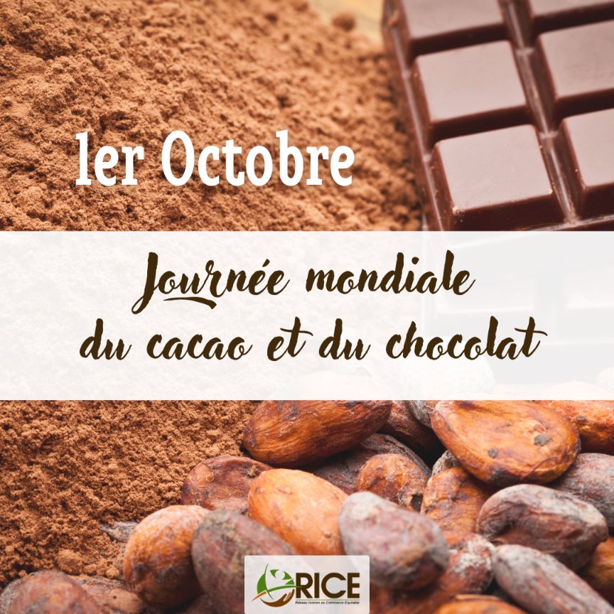 ricequitable's tweet photo. 🇫🇷 Le RICE vous souhaite une bonne journée mondiale du cacao et du chocolat et un excellent mois d'octobre !
🇬🇧 RICE wishes you a happy World Cocoa and Chocolate Day and an excellent October !
#cocoa
#chocolate
#cacao
#chocolat
#CommerceEquitableCI
#fairtrade https://t.co/omY2vn27o1
