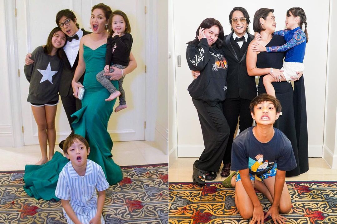 inquirerdotnet's tweet photo. ‘5 YEARS LATER’

LOOK: Judy Ann Santos, Ryan Agoncillo and their kids Yohan, Lucho and Luna recreate their photos taken during the ABS-CBN Ball 2018.

The celebrity couple attended the event’s comeback on Saturday, Sept. 30. | 📷: Santos/Instagram https://t.co/60esCRc3dT