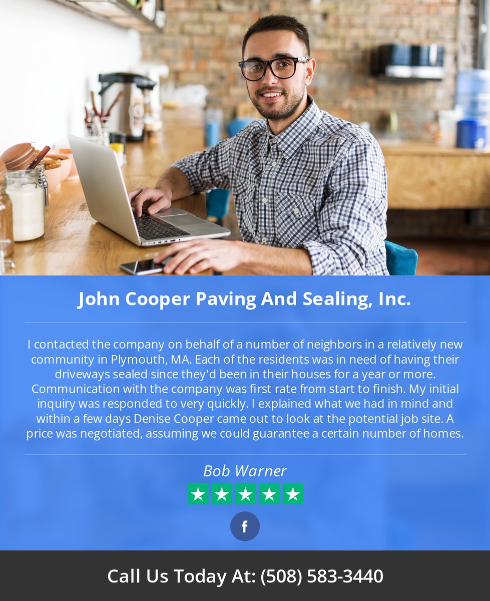Cooperpaving's tweet image. 5 Star: Bob W. "I contacted the company on behalf of a number of neighbors in a..." facebook.com/cooperpavingan…