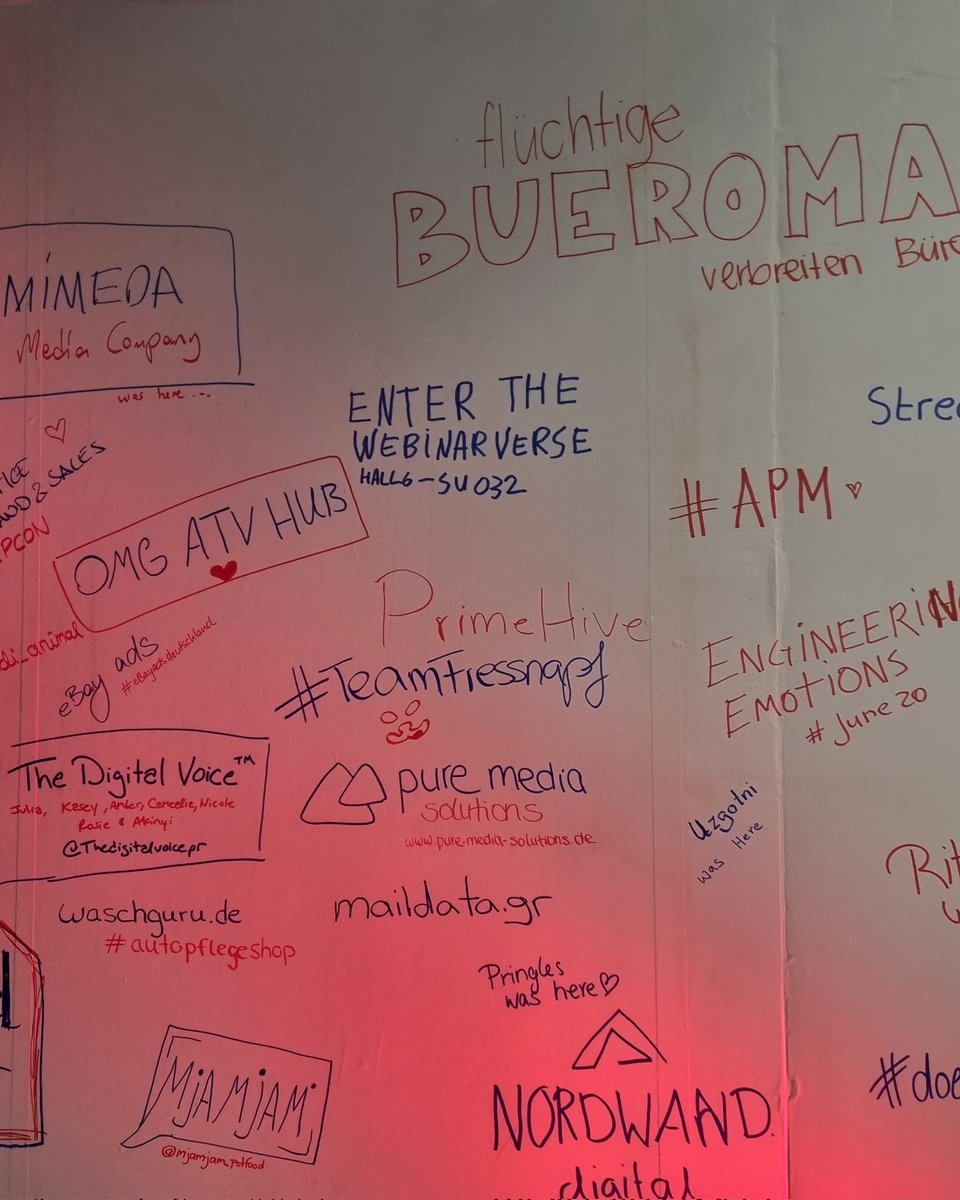 maildata's tweet photo. Can you find @maildata on one of the @dmexco walls?
#maildata #dmexco #dmexco23 #digitalmarketing #findus #colognegermany #expo #dmexco2023 https://t.co/vf0WBzVuBA