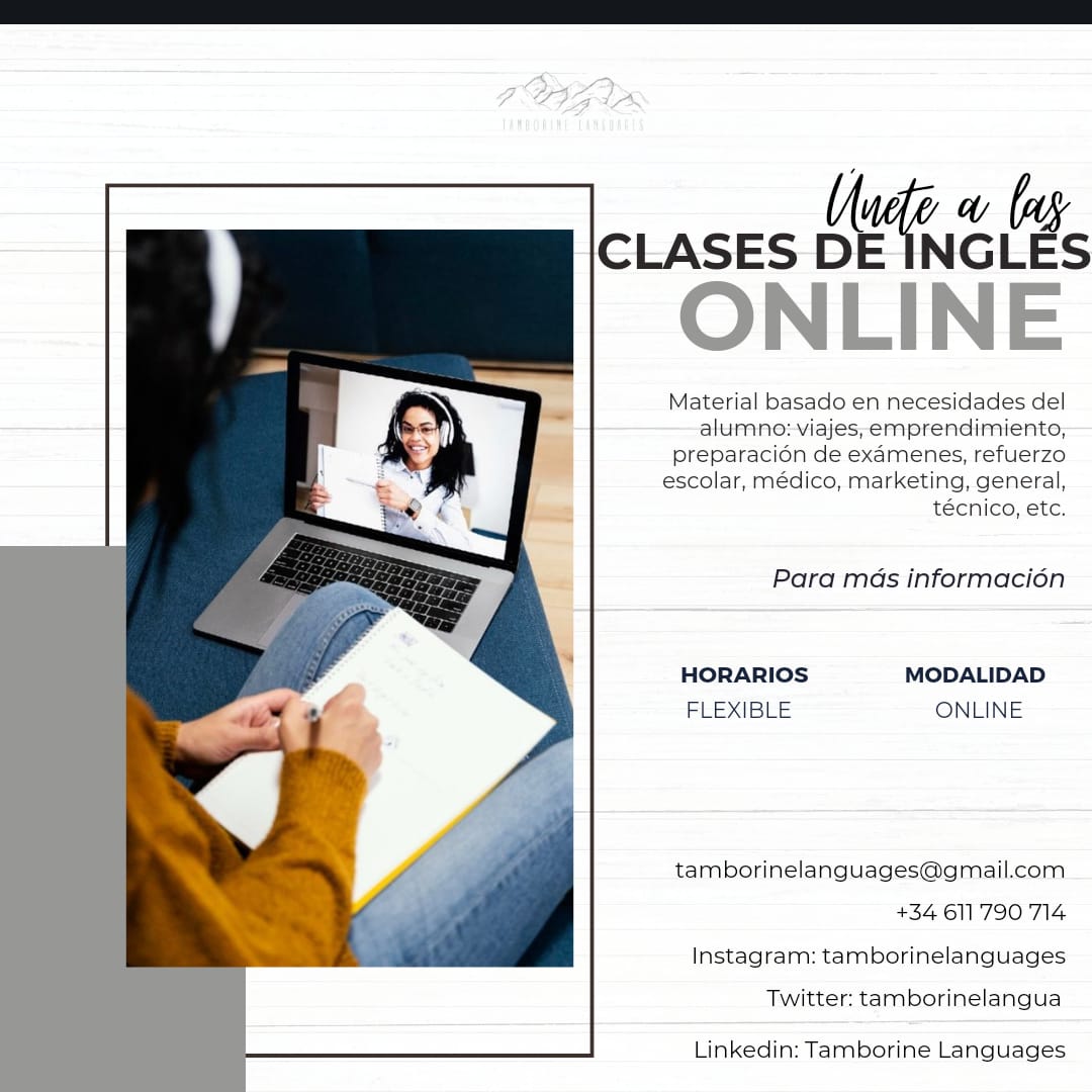 TamborineLangua's tweet photo. De forma completamente remota te planteo unas clases de inglés adaptadas completamente a tus necesidades

🫂Como buena empresa pequeña, aquí se cuida y mima al cliente y se le dan múltiples posibilidades de aprender el idioma: depende de ti el contenido y la impartición

¡Únete! https://t.co/a97R3W8ldJ