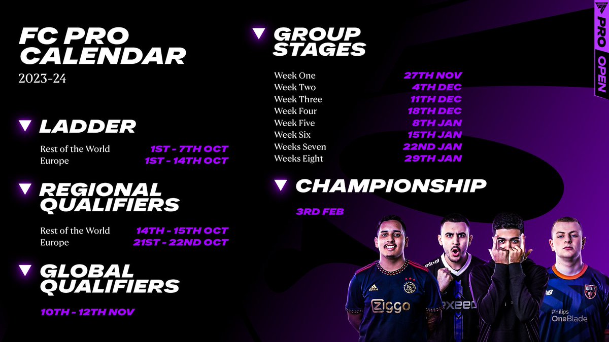 Começa hoje a nossa caminhada no FC PRO ✅️⚽️🏆

🎮 <a href="/Pedro3m/">Pedro3M</a>
🎮 @dannykill8
🎮 <a href="/ivanpeixotoo/">ivanpeixotoo🥶</a> 

#dealmaecoração #esports #eafc24