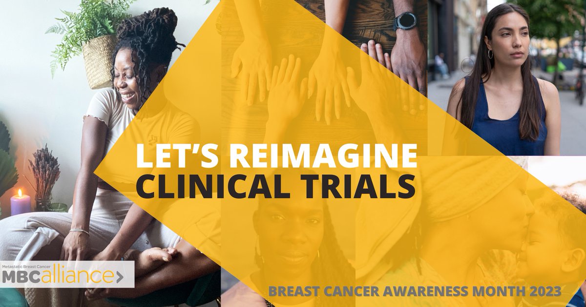 mbcalliance's tweet photo. Let's reimagine clinical trials to drive more progress on #metastaticbreastcancer. Let’s broaden eligibility and increase diversity. Let's learn more and do more. #BreastCancerAwarenessMonth.
Learn more at
https://t.co/wI2udoXj7y 
#bcam2023 #clinicaltrials https://t.co/OlkR2cHYKG