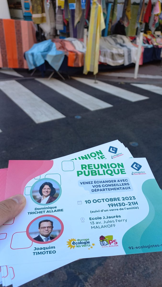 joaquimtimoteo's tweet photo. Présent ce matin au marché à #Montrouge avec @dominiqueTA   pour inviter les habitants à la réunion publique que nous organisons  10 octobre prochain pour parler de nos actions au département des #HautsDeSeine https://t.co/Wu43VjwCTa