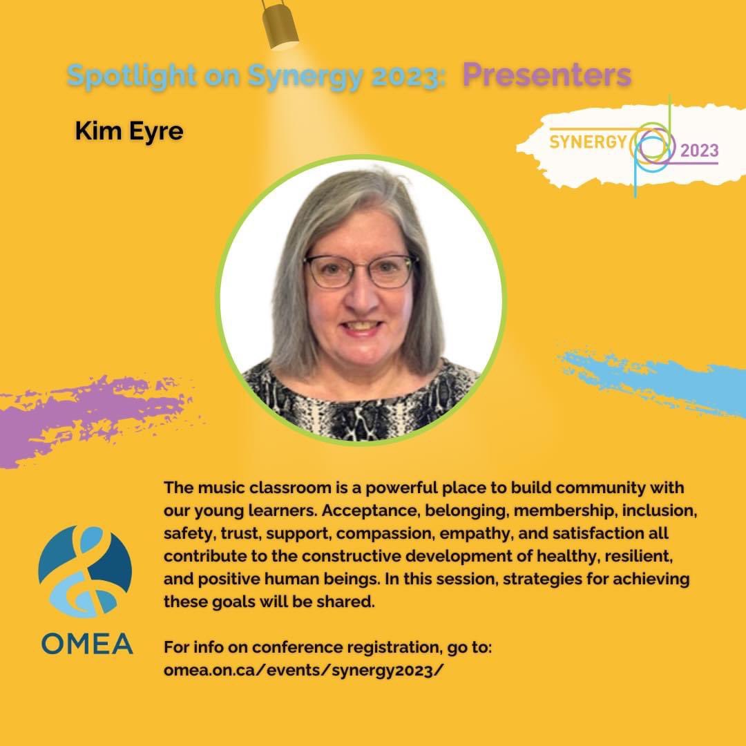 OMEAOntario's tweet photo. Spotlight on Synergy 2023 - Presenters: 
* Kim Eyre *

Just one of many exciting presentations lined up for you in Niagara Falls this November 2-4. Register here and get the early bird deal (for just a few more days!) https://t.co/OKg7RpWlkN
#omeasynergy23 #opentheconvo https://t.co/71YVop2goB