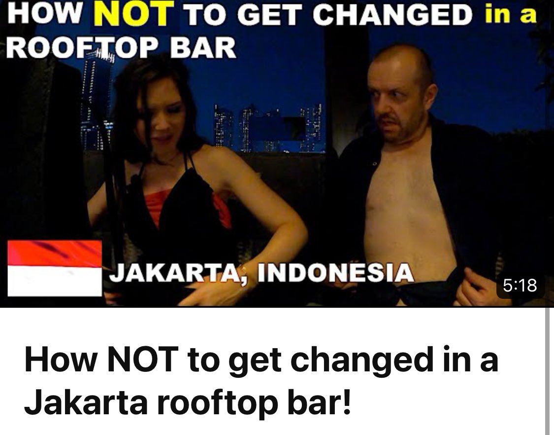 JasonSmart152's tweet photo. How NOT to get changed in a Jakarta rooftop bar!
https://t.co/KvYlRg0Ipg https://t.co/YOi5aijyxc