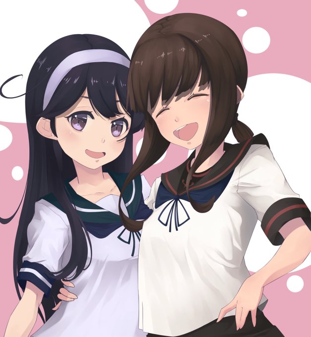 吹雪と潮('・ω・`)
#艦これ 